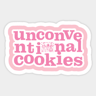 pink butter print unco logo Sticker